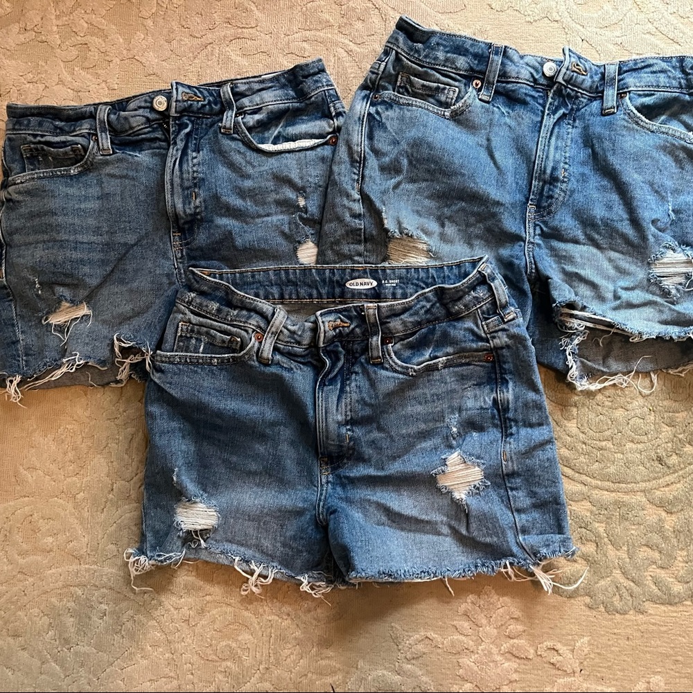Old Navy Ripped Jean Shorts Size 6 Bundle